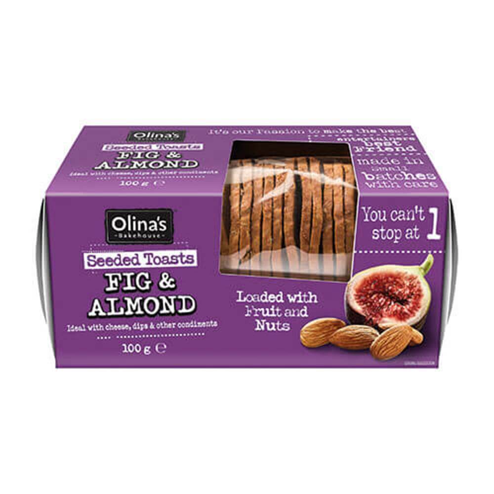 Olinas Seeded Toasts Fig & Almond 100G